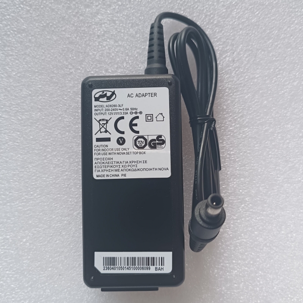 AD8260-3LF 12V 3.33A 40W AC Adapter Power Supply For NOVABOX HD831 PACE HD831 PACE HD865 PVR PACE 3001 PACE 5001 - Click Image to Close