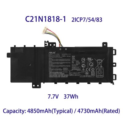 B21N1818-1 Battery Replacement For Asus Y5200F FL8700F X409F X409FB