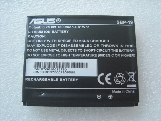 SBP-19 Battery Replacement For Asus P565 O2 XDA Zest Phone 3.7V 1300mAh 4.81Whr