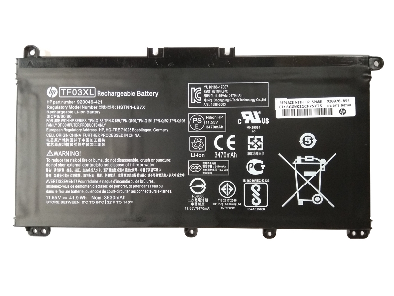 HP HSTNN-LB7X HSTNN-UB7J HSTNN-IB7Y TF03XL Battery - Click Image to Close