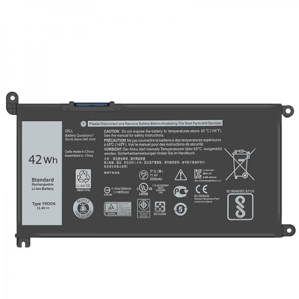 YRDD6 Battery Replacement For Dell Inspiron 14 5482 5485 3400 5488 5493 5593 P90F - Click Image to Close