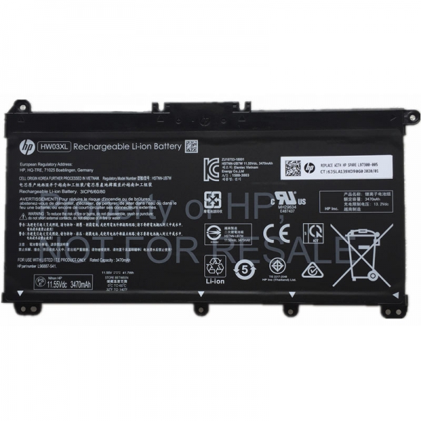 HP HW03XL Battery L97300-005 - Click Image to Close