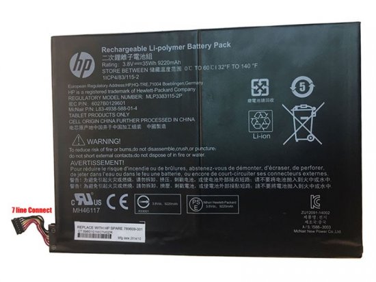 HP 789609-001 Battery MLP3383115-2P L83-4938-588-01-4 6027B0129601