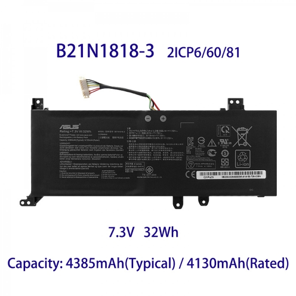 B21N1818-3 Battery Replacement For Asus VivoBook X512UB F512D A512F - Click Image to Close