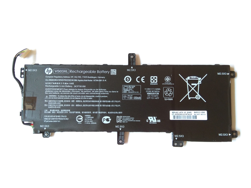 HP VS03XL Battery 11.1V 52Wh TPN-I125 849047-541 For Envy 15-AS133CL 15-AS068NR - Click Image to Close