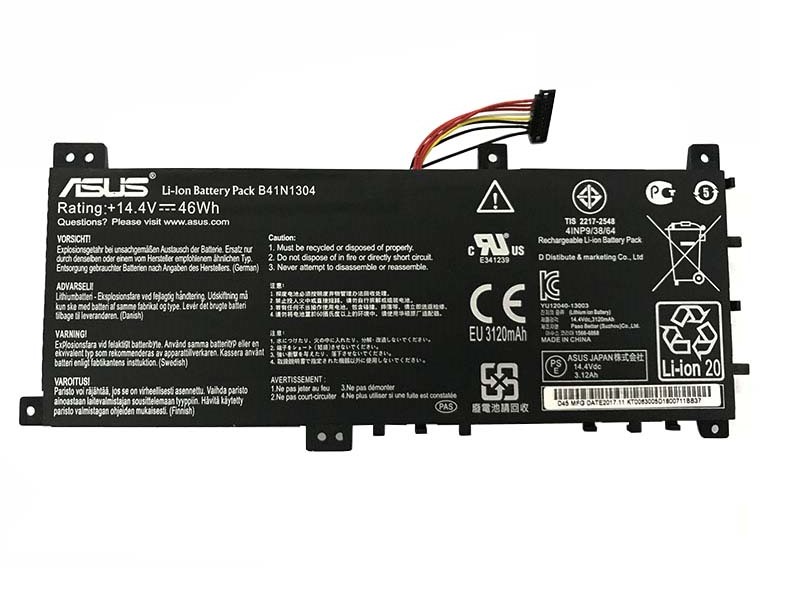 Asus B41N1304 Battery Replacement For S451LA S451LB S451LN 0B200-00530000 - Click Image to Close