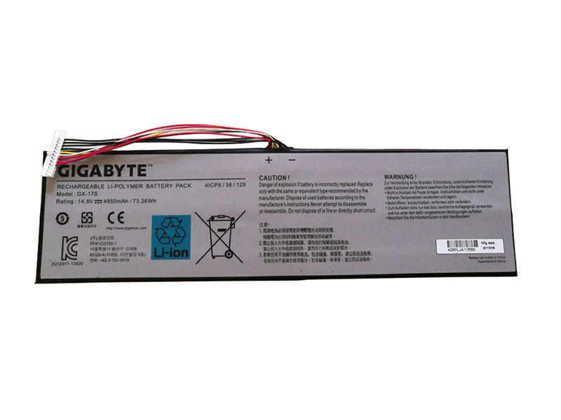 GX-17S Battery Replacement For GIGABYTE AORUS X3 X5 X7 X5S V2 V3 V4 V5 V6 - Click Image to Close